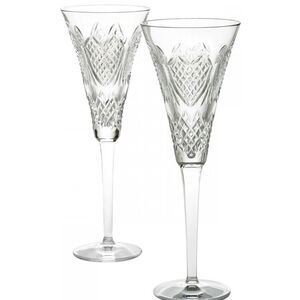 Waterford Crystal champagne toasting flutes Like new!